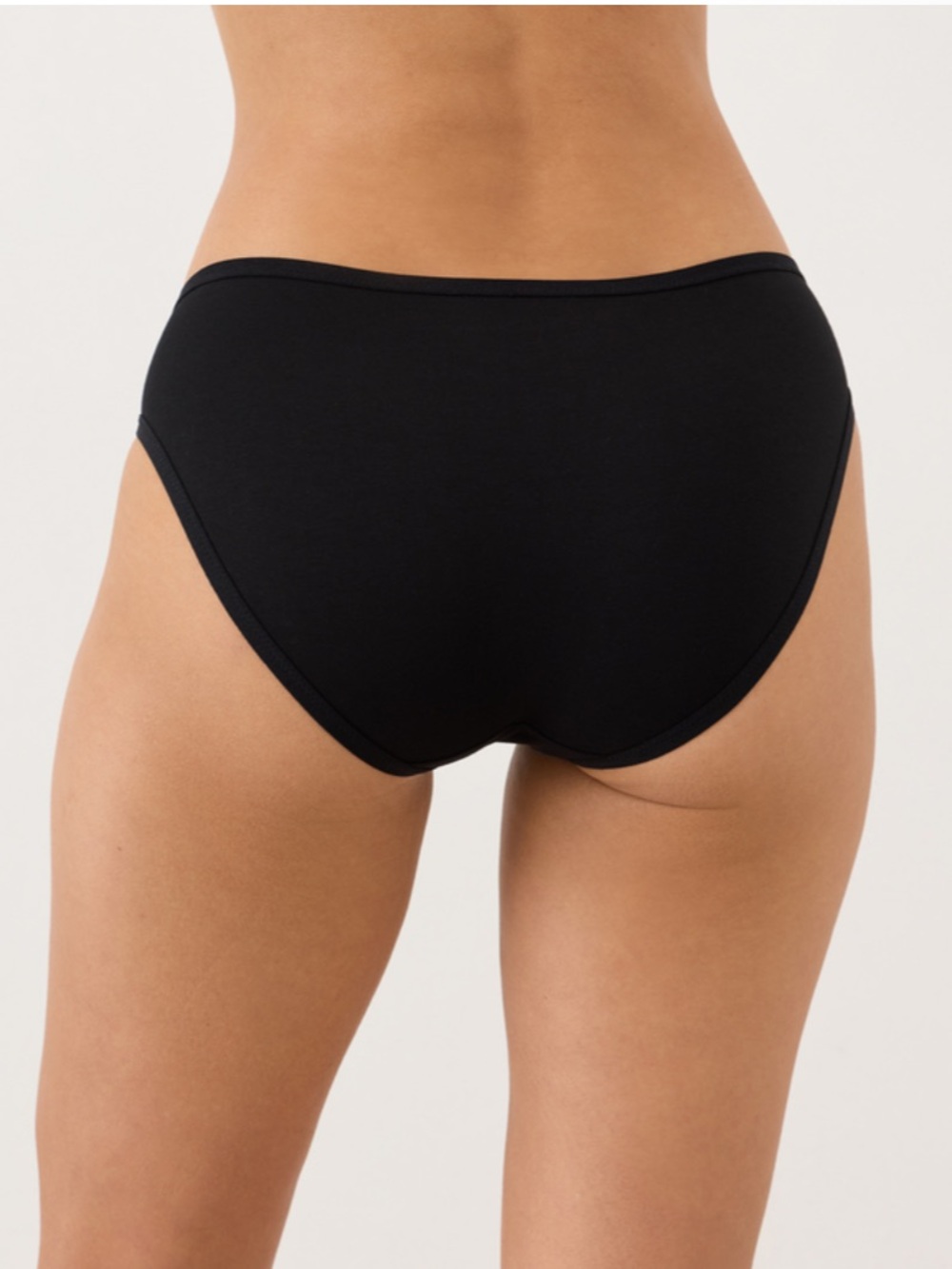 Pact 5 unid Women's Black Bikini Bottoms 95% Cotton size M
